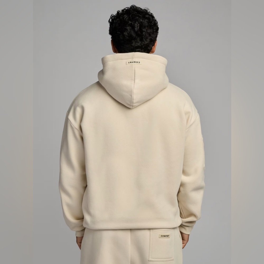Comfrt Set - Airplane Mode Travel Zip Hoodie & Sweatpants in Bone Color - Picture 3 of 7